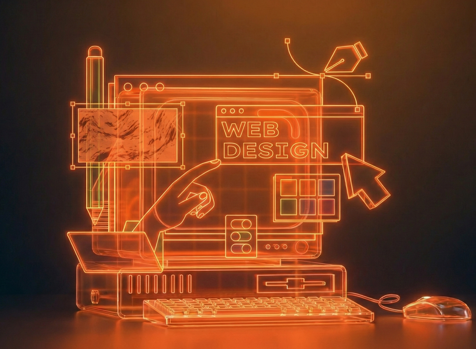 Ilustrație reprezentând refacerea unui site web vechi într-unul modern și performant