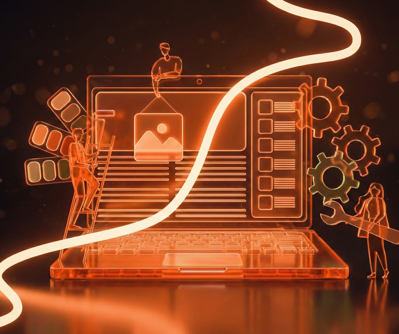 Ilustrație reprezentând calcularea prețului unui site web