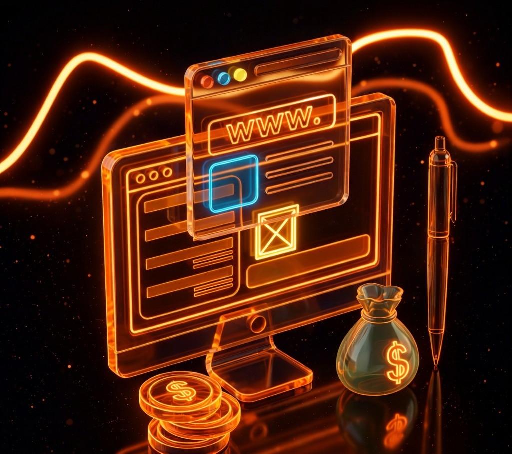 Ilustrație reprezentând procesul de web design